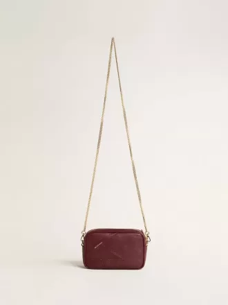 Mini Star Bag aus weinrotem Leder mit farblich abgestimmtem Stern