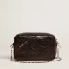 Mini Star Bag für Damen aus schwarzem Glanzleder mit farblich abgestimmtem Stern Mini Star Bag für Damen aus schwarzem Glanzleder mit farblich abgestimmtem Stern