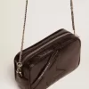 Mini Star Bag für Damen aus schwarzem Glanzleder mit farblich abgestimmtem Stern Mini Star Bag für Damen aus schwarzem Glanzleder mit farblich abgestimmtem Stern