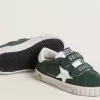 Old School Junior aus grünem Wildleder mit weißem Lederstern und Fersenlasche