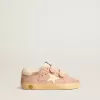Old School Junior aus rosa Wildleder mit cremefarbenem Lederstern und Fersenlasche