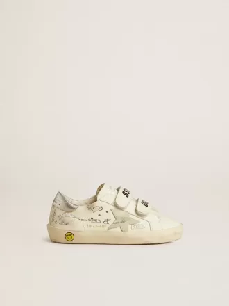 Old School Junior mit Stern aus Wildleder und Fersenlasche aus Metallic-Leder