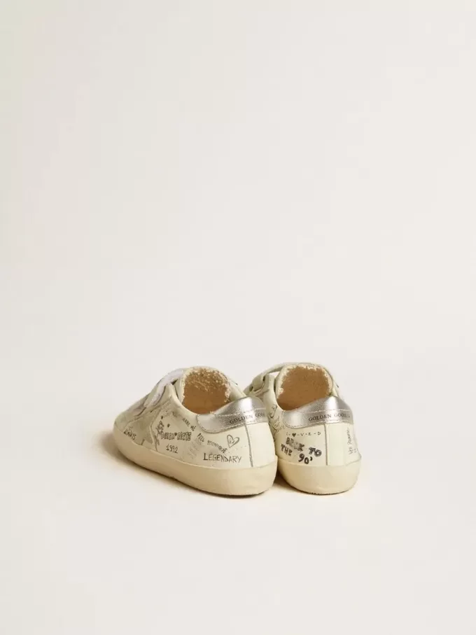 Old School Junior mit Stern aus Wildleder und Fersenlasche aus Metallic-Leder