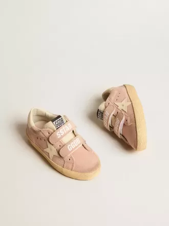 Old School Young aus rosa Wildleder mit cremefarbenem Lederstern und Fersenlasche