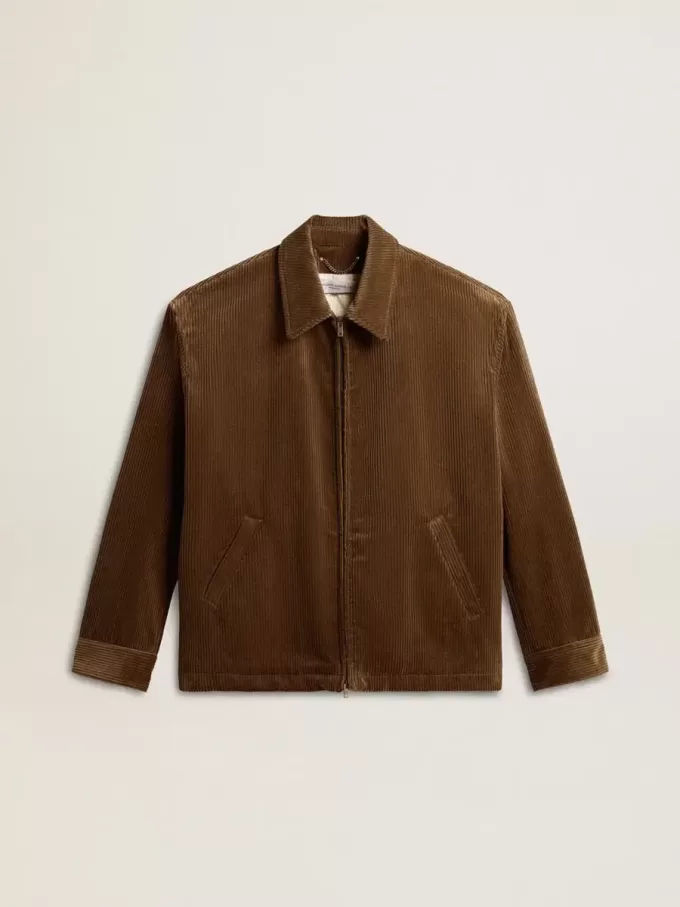 Olivgrüne Cordjacke für Herren Olivgrüne Cordjacke für Herren