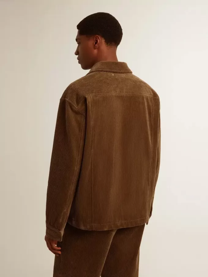Olivgrüne Cordjacke für Herren Olivgrüne Cordjacke für Herren