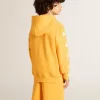 Orangefarbenes Sweatshirt für Jungen mit Reißverschluss