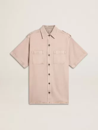 Oversized-Fit-Jeanshemd für Damen in Pink
