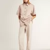 Oversized-Fit-Jeanshemd für Damen in Pink Oversized-Fit-Jeanshemd für Damen in Pink