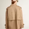 Oversized-Trenchcoat für Damen mit Kristallen