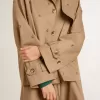 Oversized-Trenchcoat für Damen mit Kristallen