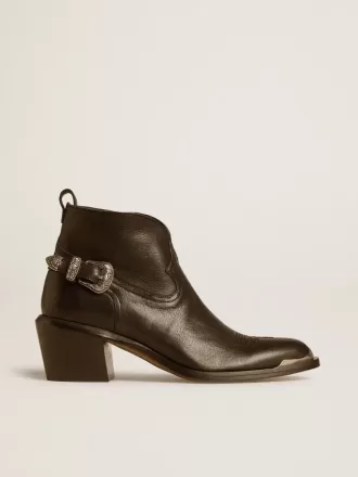 Patty Stiefeletten aus schwarzem Leder