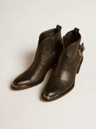 Patty Stiefeletten aus schwarzem Leder