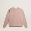 Puderrosa Sweatshirt mit umgekehrtem Logo auf der Rückseite – Jersey Capsule
