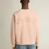 Puderrosa Sweatshirt mit umgekehrtem Logo auf der Rückseite – Jersey Capsule