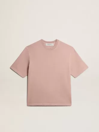 Puderrosa T-Shirt mit umgekehrtem Logo auf der Rückseite – Jersey Capsule