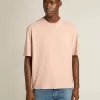 Puderrosa T-Shirt mit umgekehrtem Logo auf der Rückseite – Jersey Capsule