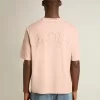 Puderrosa T-Shirt mit umgekehrtem Logo auf der Rückseite – Jersey Capsule