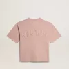 Puderrosa T-Shirt mit umgekehrtem Logo auf der Rückseite – Jersey Capsule