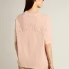 Puderrosa T-Shirt mit umgekehrtem Logo auf der Rückseite – Jersey Capsule