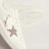 Purestar für Damen aus weißem Leder mit silbernem Swarovski-Kristallstern