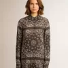 Pyjamahemd in Anthrazitgrau mit Paisley-Print