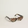 Quadratische Jackie-Sonnenbrille mit Schildpattmuster