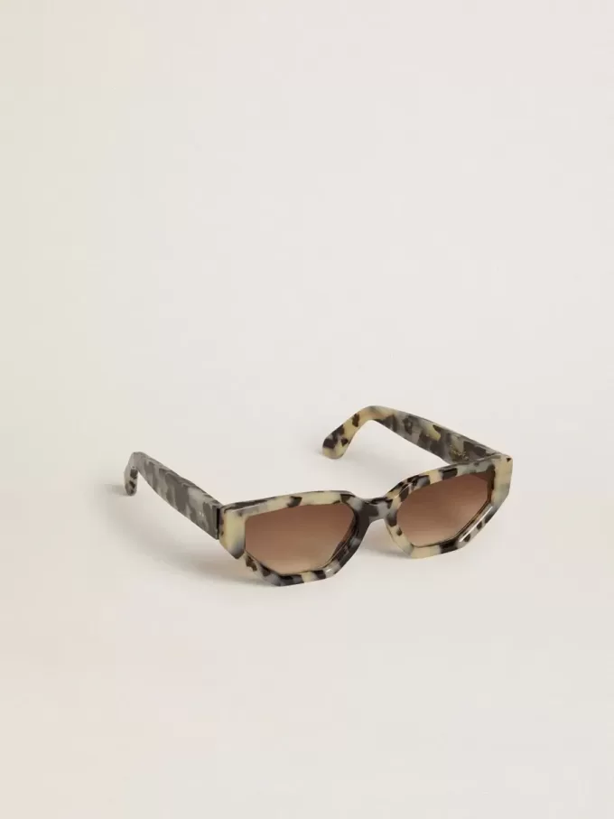 Quadratische Jackie-Sonnenbrille mit Schildpattmuster