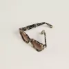 Quadratische Jackie-Sonnenbrille mit Schildpattmuster
