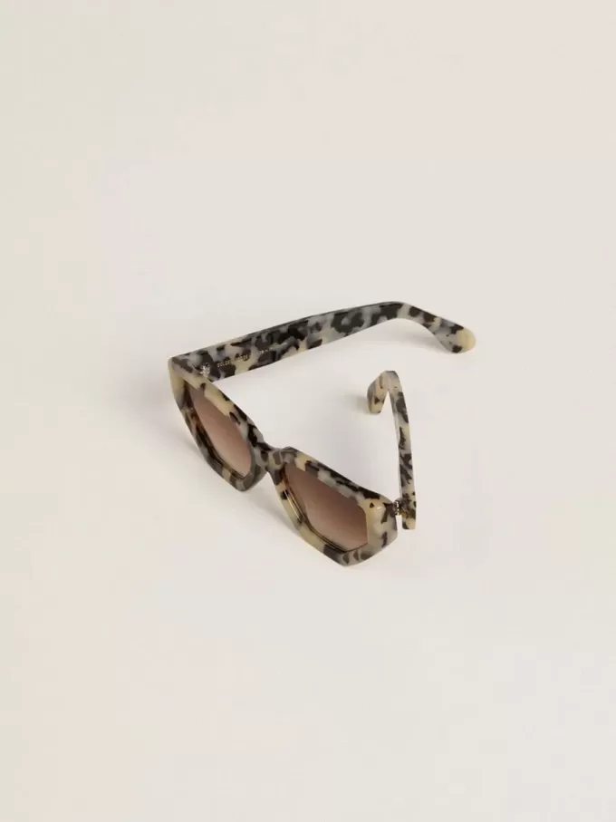 Quadratische Jackie-Sonnenbrille mit Schildpattmuster