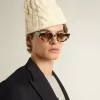 Quadratische Jackie-Sonnenbrille mit Schildpattmuster