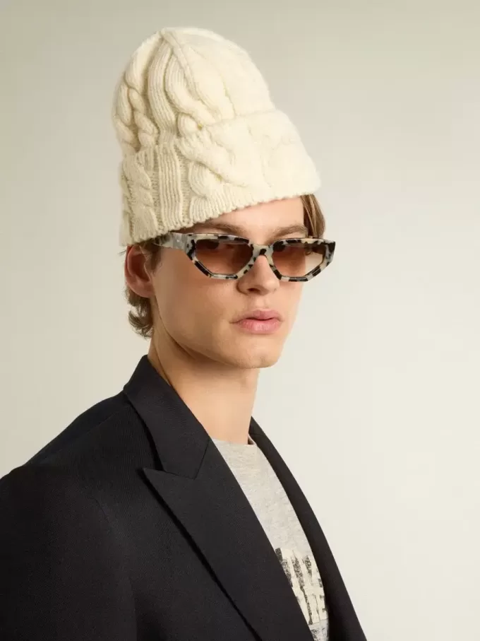 Quadratische Jackie-Sonnenbrille mit Schildpattmuster
