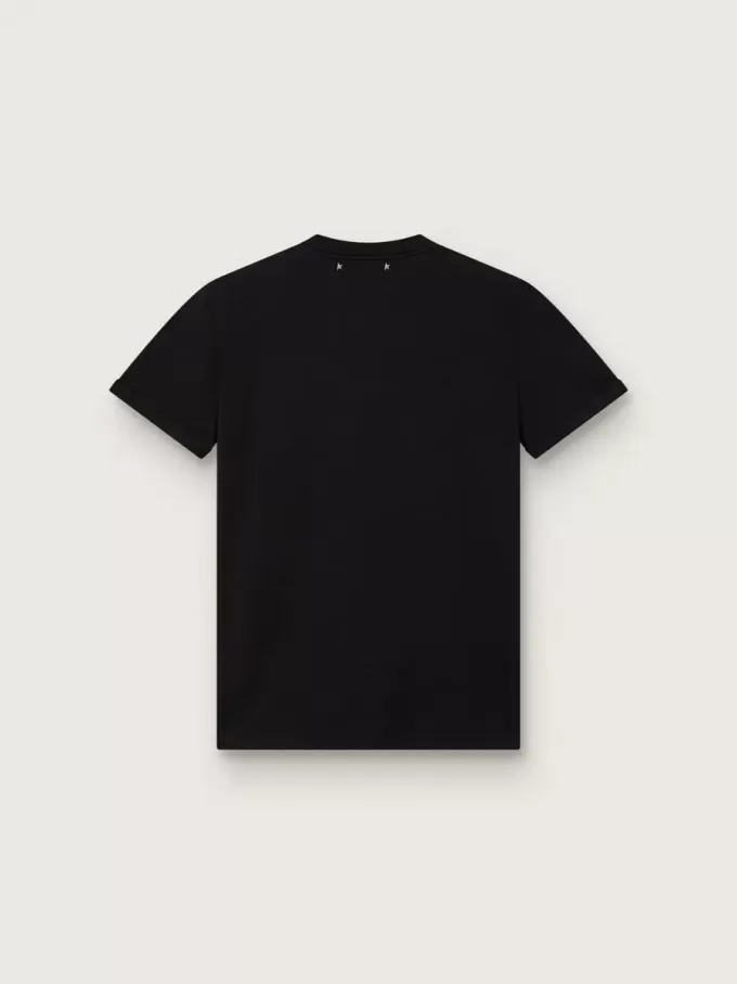 Regular-Fit-T-Shirt für Damen in Schwarz mit Used-Look Regular-Fit-T-Shirt für Damen in Schwarz mit Used-Look