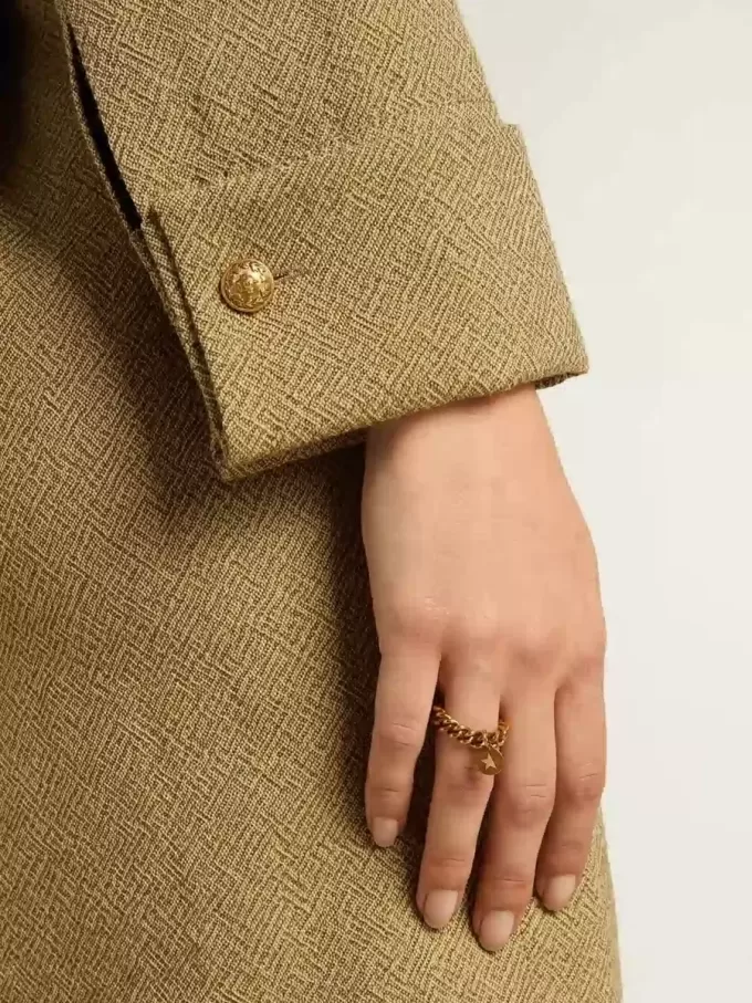 Ring in Antikgoldfarbe mit flexiblen Gliedern