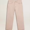 Rosa gefärbte Herrenjeans