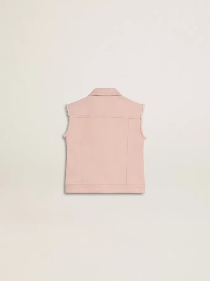 Rosa Jeansweste für Mädchen