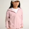 Rosa Sweatshirt mit Kapuze und silbernen Glitzersternen