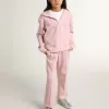 Rosa Sweatshirt mit Kapuze und silbernen Glitzersternen
