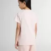Rosa T-Shirt für Mädchen mit rosa Aufdruck auf der Vorderseite