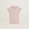 Rosa T-Shirt für Mädchen mit Rüschenärmeln und Stickerei