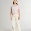 Rosa T-Shirt für Mädchen mit weißem Aufdruck