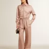 Rosa Viskose-Bluse für Damen mit Blumenmuster