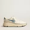 Running Sole aus Nappaleder mit blauem Lederstern und Wildledereinsatz