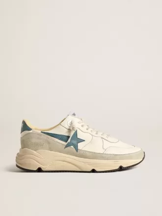 Running Sole aus Nappaleder mit blauem Lederstern und Wildledereinsatz
