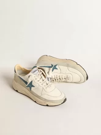 Running Sole aus Nappaleder mit blauem Lederstern und Wildledereinsatz