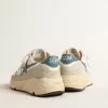 Running Sole aus Nappaleder mit blauem Lederstern und Wildledereinsatz