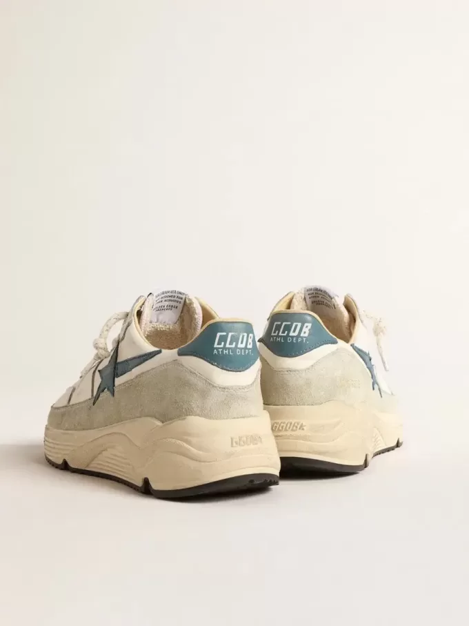Running Sole aus Nappaleder mit blauem Lederstern und Wildledereinsatz