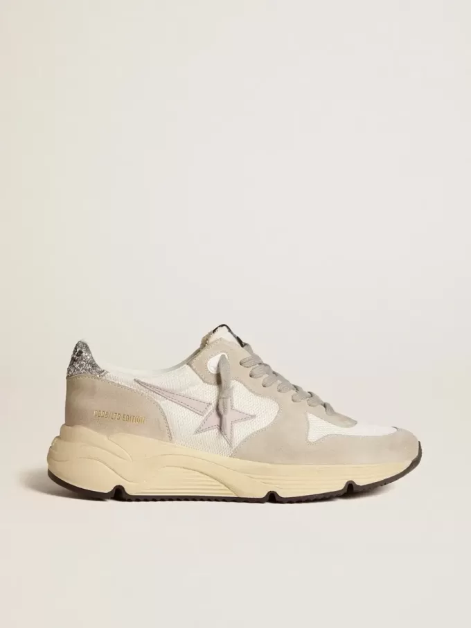 Running Sole LTD aus Mesh mit Lederstern und glitzernder Fersenlasche