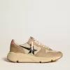 Running Sole LTD aus Nylon und Nubukleder mit Lederstern und Fersenlasche Running Sole LTD aus Nylon und Nubukleder mit Lederstern und Fersenlasche