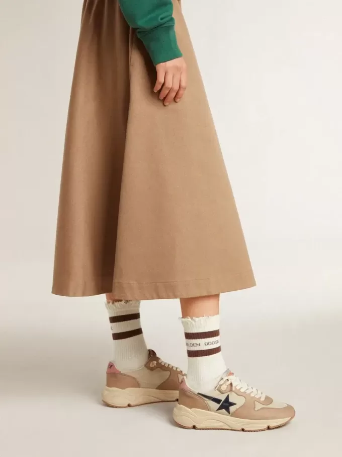 Running Sole LTD aus Nylon und Nubukleder mit Lederstern und Fersenlasche Running Sole LTD aus Nylon und Nubukleder mit Lederstern und Fersenlasche